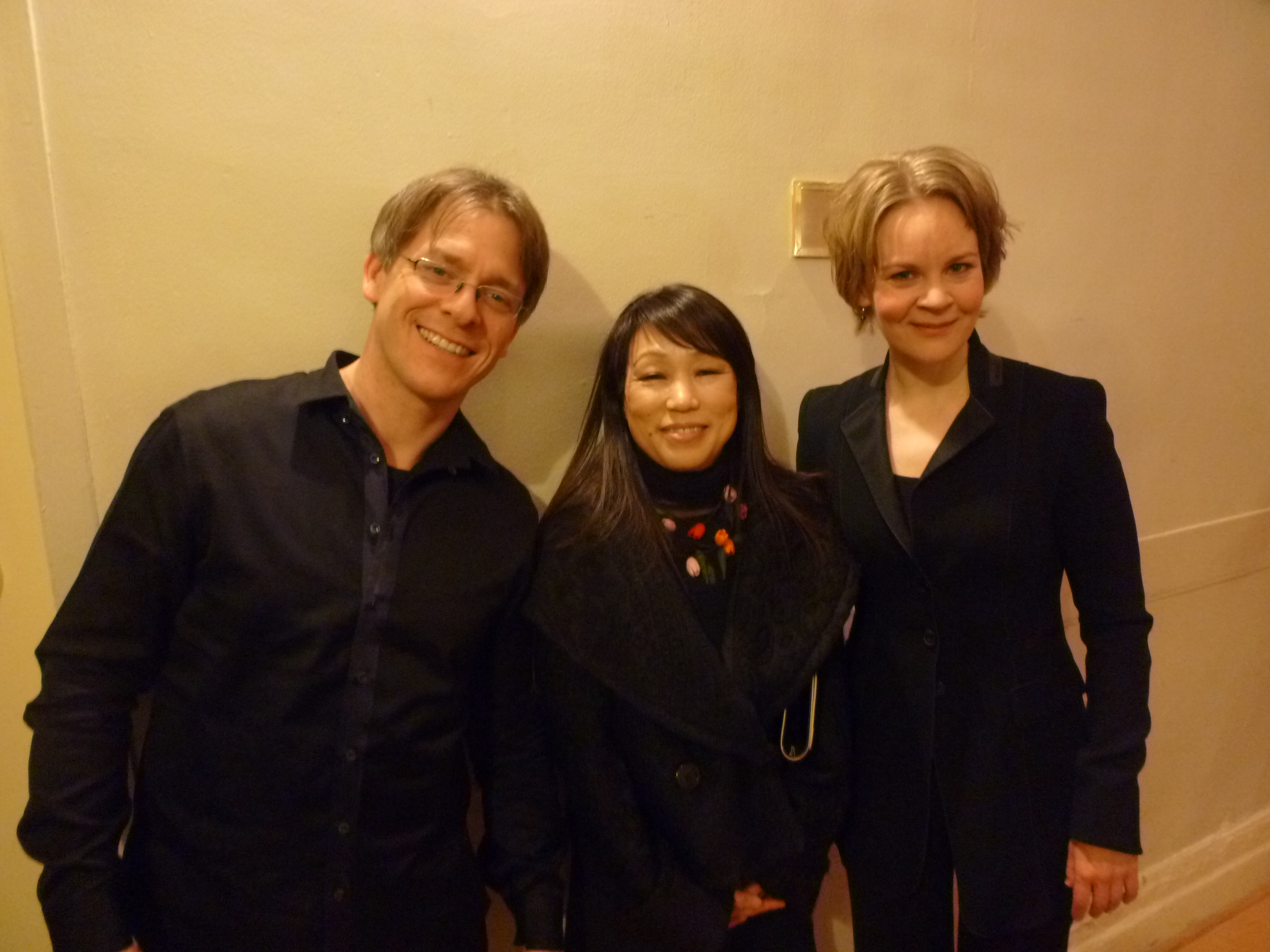with Susanna MÃ¤lkki and Unsuk Chin after the US premier of the Chin Concerto